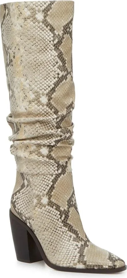 Taupe/Grey Snake Print Synthetic