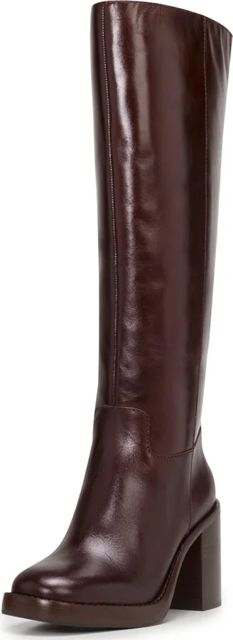Dark Mahogany Wide Calf