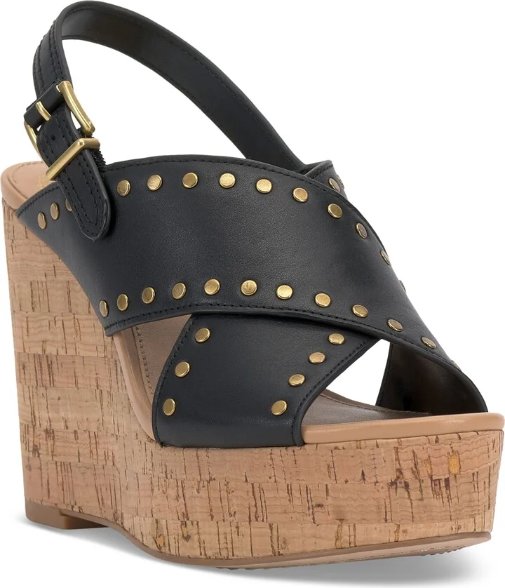 Vince Camuto Women's Ellna Studded Platform Wedge Sandals