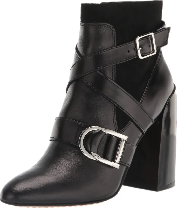 Vince Camuto Women's Footwear Women's Erillie Buckle Block Heel Bootie Ankle Boot
