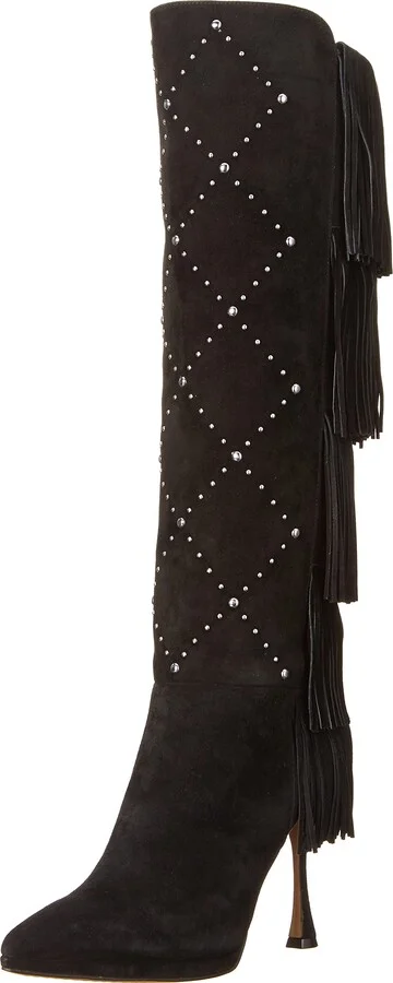 Vince Camuto Women's Footwear Women's Panaryaz Fringe Embellished Knee High Boot Fashion
