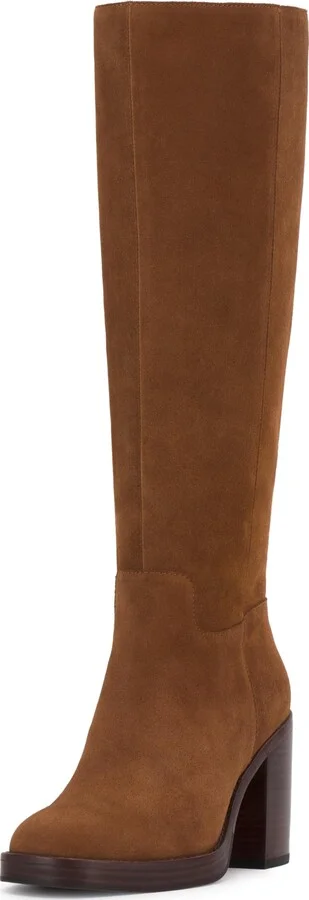 Burnt Sugar Suede Wide Calf