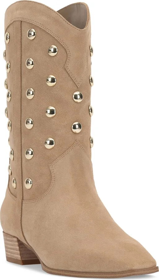 Vince Camuto Women's Prilie Studded Snip-Toe Western Boots