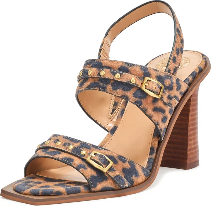 Camel Leopard Suede