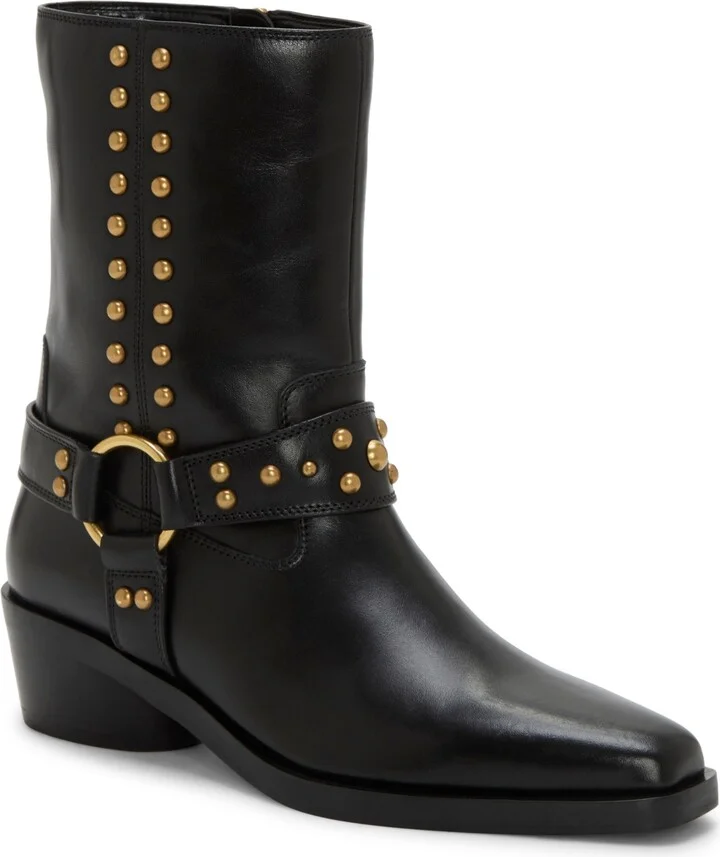 Vince Camuto Women's Roista Studded Western Moto Booties