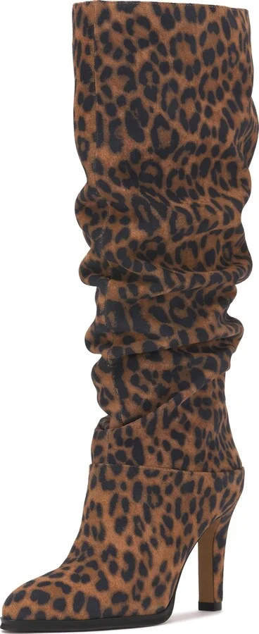 Leopard Print Suede Extra Wide