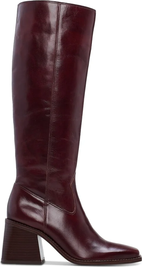 Vince Camuto Womens's Sangeti Block-Heel Wide-Calf Knee-High Boots - Image 2