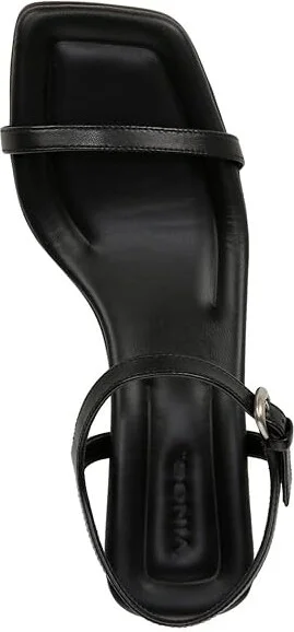 Vince Coco Square Toe Heeled Sandals Women's Sandals Black Leather : 7 M, Leather/Rubber - Image 2