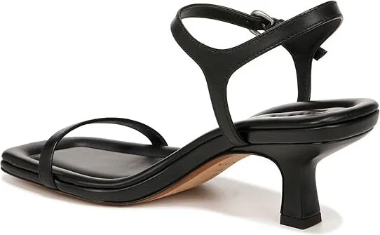 Vince Coco Square Toe Heeled Sandals Women's Sandals Black Leather : 7 M, Leather/Rubber - Image 4