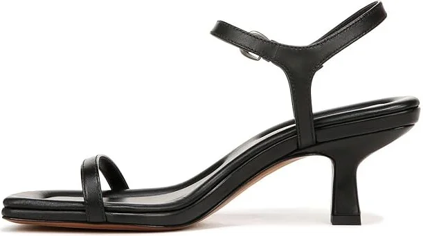 Vince Coco Square Toe Heeled Sandals Women's Sandals Black Leather : 7 M, Leather/Rubber - Image 5