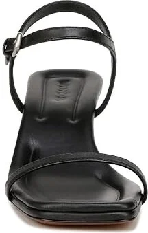 Vince Coco Square Toe Heeled Sandals Women's Sandals Black Leather : 7 M, Leather/Rubber - Image 6