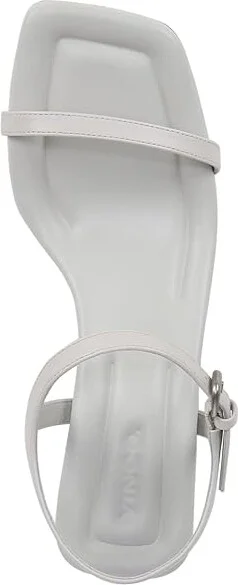 Vince Coco Square Toe Heeled Sandals Women's Sandals Horchata White Leather : 8 M, Leather/Rubber - Image 2