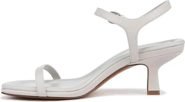 Vince Coco Square Toe Heeled Sandals Women's Sandals Horchata White Leather : 8 M, Leather/Rubber - Image 5