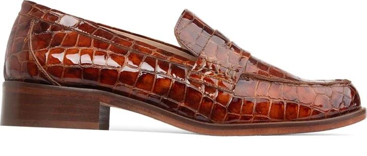 Vince Croc Embossed Penny Loafer - Image 3