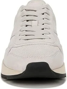 Vince Edric Perforated Lace-Up Sneakers Men's Shoes Horchata Suede : 12 M, Leather/Suede - Image 4
