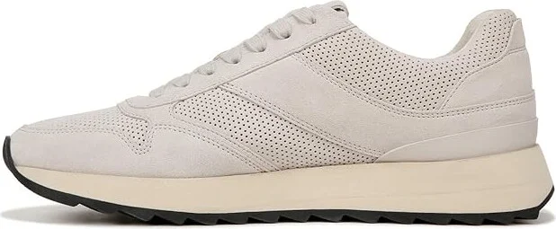 Vince Edric Perforated Lace-Up Sneakers Men's Shoes Horchata Suede : 12 M, Leather/Suede - Image 5