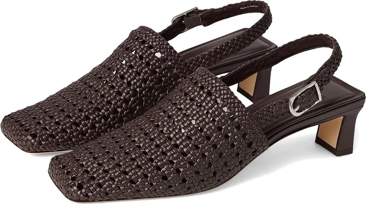Vince Eris Women's Wedge Shoes Ganache Woven Leather : 5.5 M