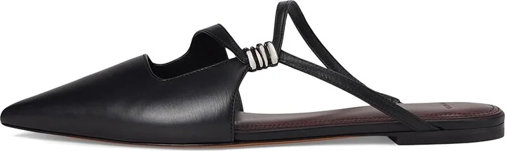 Vince Gilia Mule Shoes Women's Flat Shoes Black : 7.5 M, Leather - Image 6