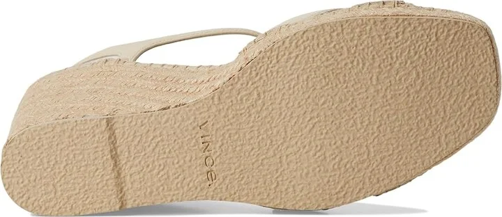 Vince Gwen Espadrille Sandals Women's Wedge Shoes Moonlight White Leather : 7.5 M - Image 3