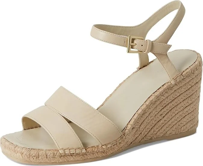Vince Gwen Espadrille Sandals Women's Wedge Shoes Moonlight White Leather : 7.5 M - Image 5