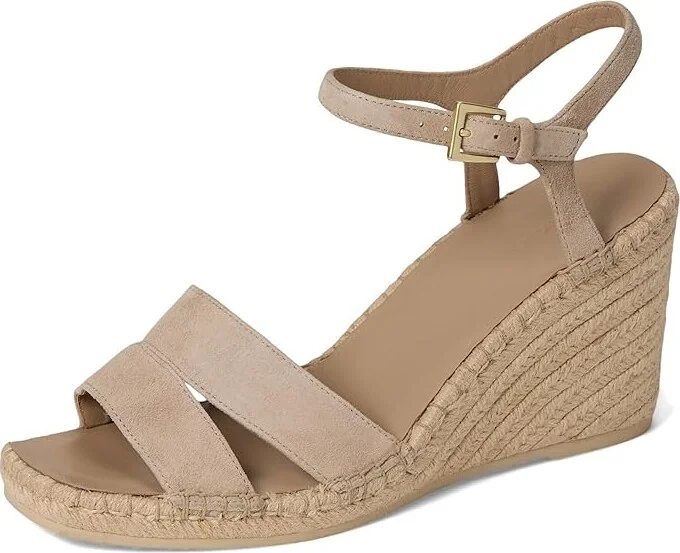 Vince Gwen Espadrille Sandals Women's Wedge Shoes Taupe Clay Beige Suede : 5.5 M - Image 5