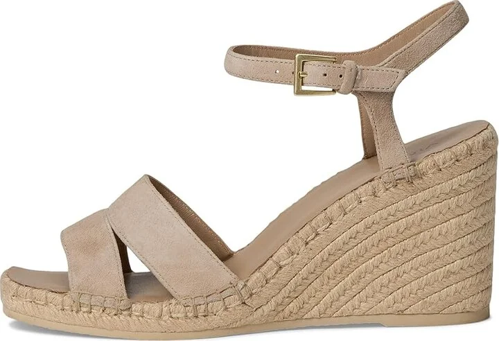 Vince Gwen Espadrille Sandals Women's Wedge Shoes Taupe Clay Beige Suede : 5.5 M - Image 6