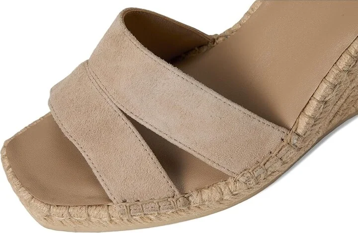 Vince Gwen Espadrille Sandals Women's Wedge Shoes Taupe Clay Beige Suede : 5.5 M - Image 7