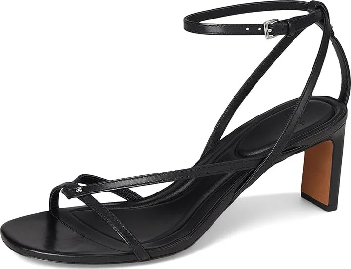 Vince Marilyn Strappy Sandals Women's Wedge Shoes Black Leather : 6 M - Image 5