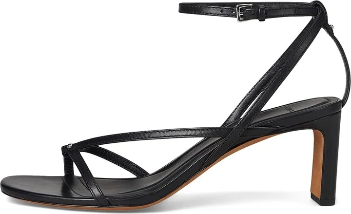 Vince Marilyn Strappy Sandals Women's Wedge Shoes Black Leather : 6 M - Image 6