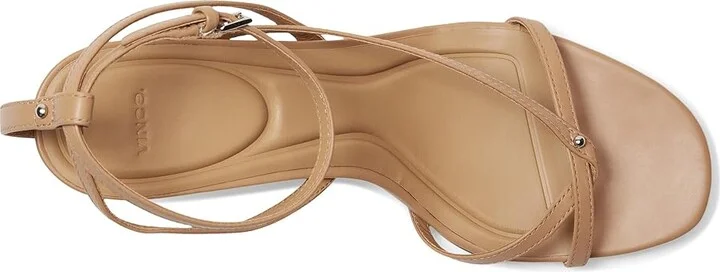 Vince Marilyn Strappy Sandals Women's Wedge Shoes Light Sable Beige Leather : 9.5 M - Image 2