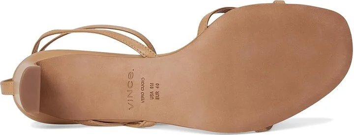 Vince Marilyn Strappy Sandals Women's Wedge Shoes Light Sable Beige Leather : 9.5 M - Image 3