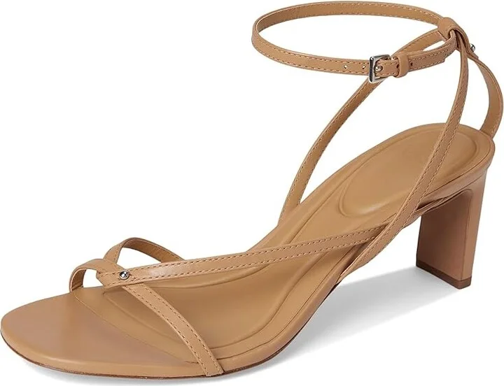 Vince Marilyn Strappy Sandals Women's Wedge Shoes Light Sable Beige Leather : 9.5 M - Image 5