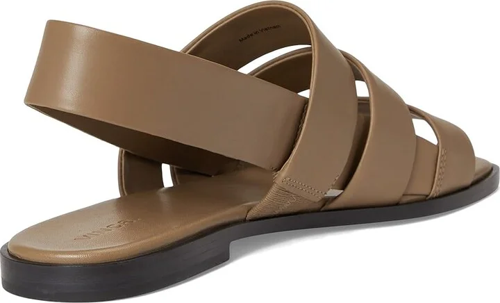 Vince Mazie Slingback Sandals Women's Wedge Shoes Sand Shell Beige Leather : 8.5 M - Image 4