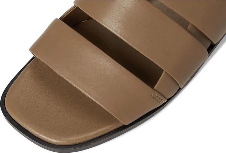 Vince Mazie Slingback Sandals Women's Wedge Shoes Sand Shell Beige Leather : 8.5 M - Image 7
