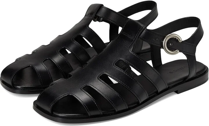 Vince Melina Women's Wedge Shoes Black Leather : 6.5 M
