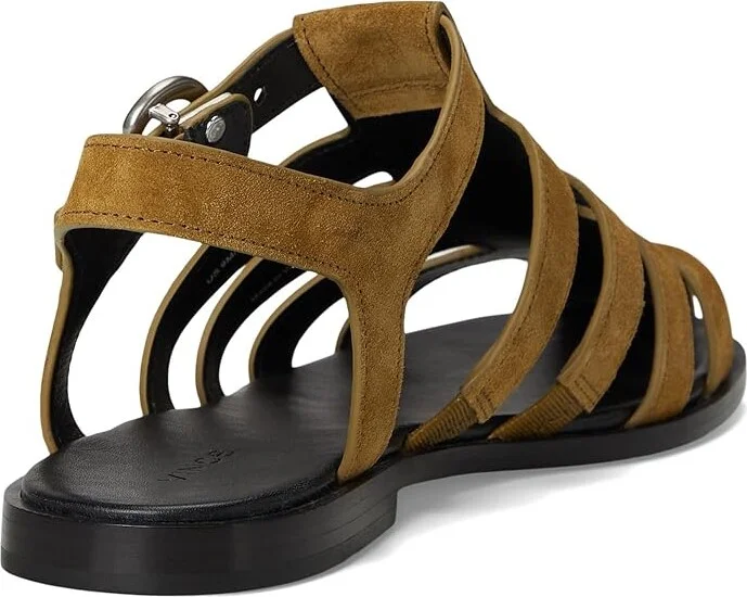 Vince Melina Women's Wedge Shoes Olive Wood Green Suede : 8.5 M, Leather - Image 4