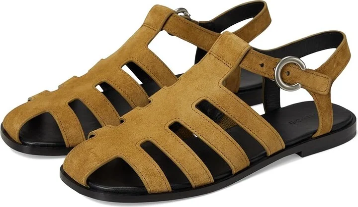 Vince Melina Women's Wedge Shoes Olive Wood Green Suede : 8.5 M, Leather