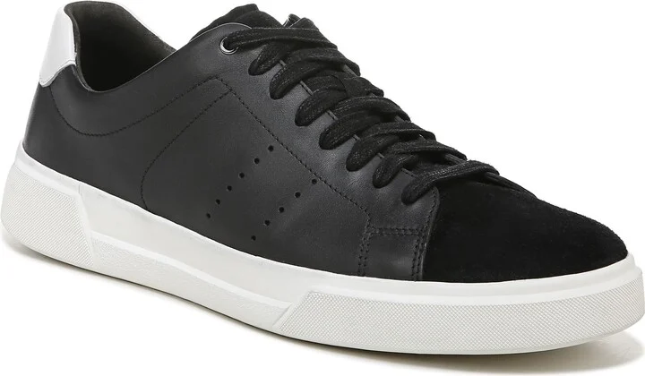 Vince Mens Brady-B Lace Up Fashion Sneakers Black Leather 10.5 M