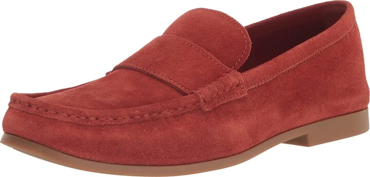 Vince Mens Daly Loafer Sunset Orange Suede 9 M