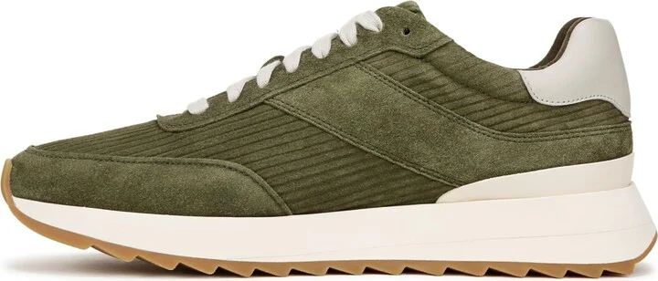 Vince Mens Edric Corduroy Olive Smoke Green Suede