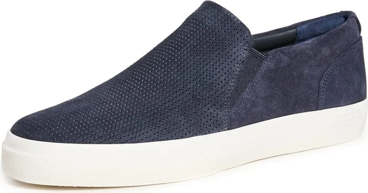 Vince Mens Fletcher Slip On Casual Fashion Sneaker Coastal Suede 7.5 M