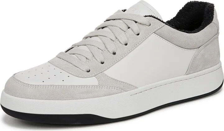 Vince Mens Fresco Court Sneaker Horchata/Chalk White Suede 12 M