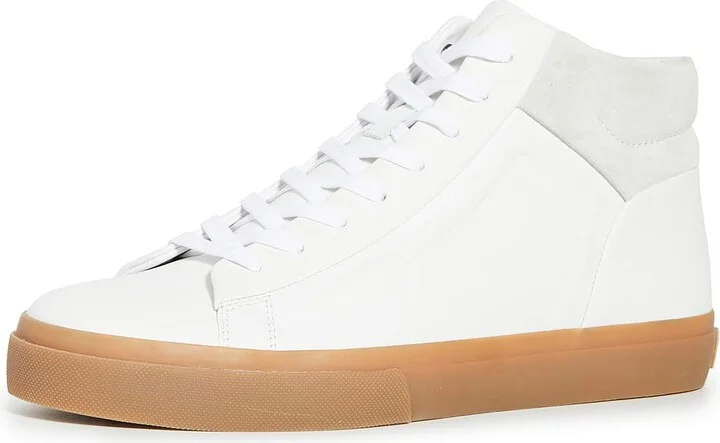 Vince Mens Fynn High Top Sneaker White Leather 12 M