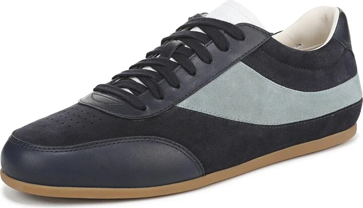 Vince Mens Jet Trainer Sneaker Nightblue/Marin Teal Leather 11.5 M