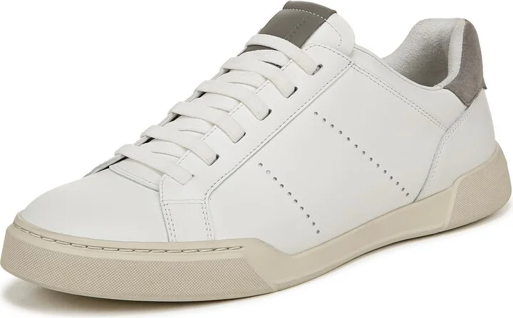 Vince Mens Mercer Lace Up Casual Fashion Sneaker White Leather 8.5 M