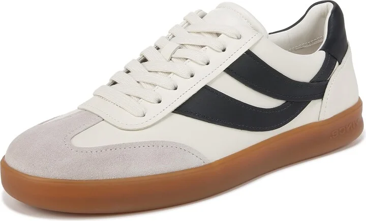 Vince Mens Oasis-M Lace Up Retro Sneaker Foam White/Night Blue Leather 10.5 M