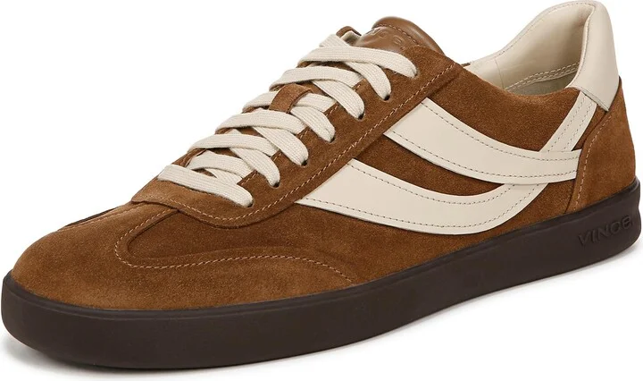 Vince Mens Oasis-M Sneaker Elm Wood Brown Suede