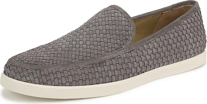 Vince Mens Sonoma Loafer Smoke Grey Woven Suede 7 M