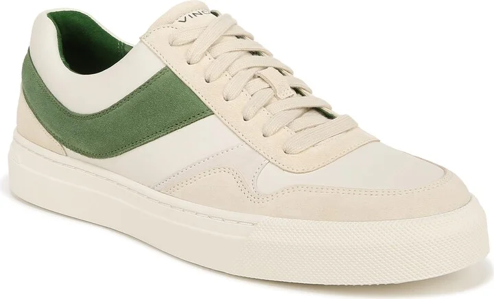 Green/White Leather