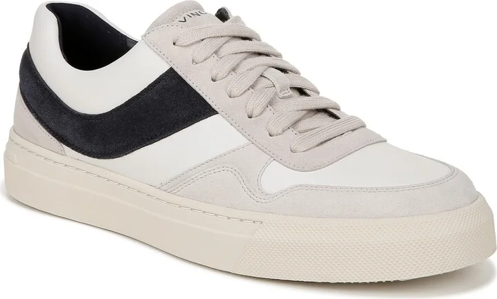 Vince Mens Warren Retro Lace Up Sneaker Nightblue/White Leather 8 M